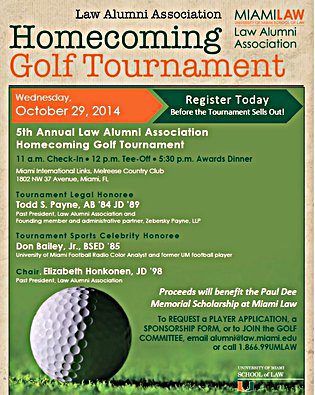 Zeb Law, LLP partner, Todd S. Payne, Being Honored at UM Homecoming Weekend
