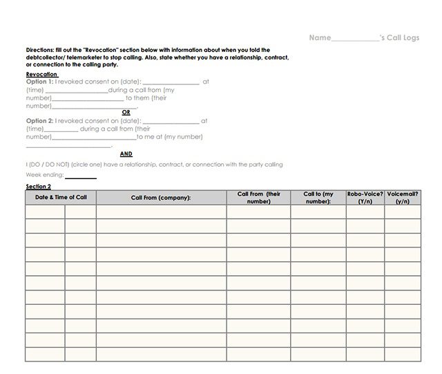 TCPA Tracker Sheet